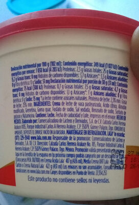 Crema de leche 471gr , lala, pz