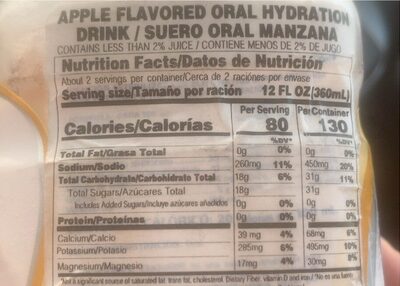 suero sabor manzana 625, electrolit,pz