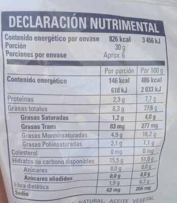 papas con sal de 170 gramos, Chips, pieza