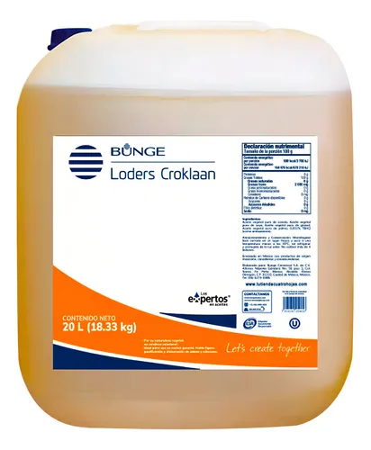 Aceite bunge, 20 litros, bidom