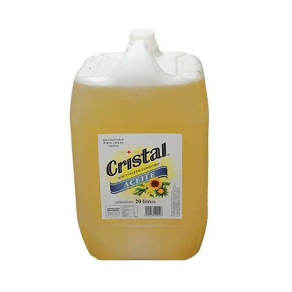 Aceite vegetal 20 litros, cristal, bidom