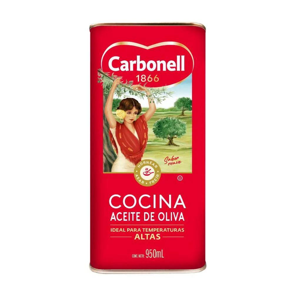 Aceite oliva ext, virgen carbonell 950 ml, lata