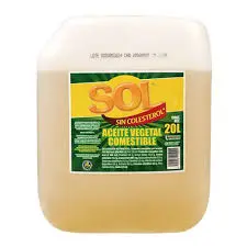 Aceite vegetal 20 litros, sol, bidom