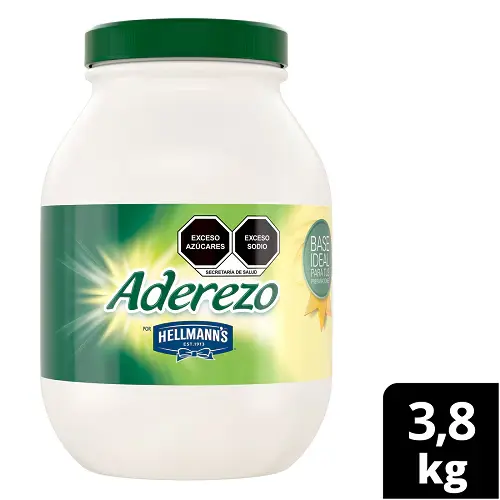 Aderezo de mayonesa 3.8kg, hellmans, bote