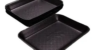 Charola grande rectangular negra (855) 500 pz, unicel, colchon