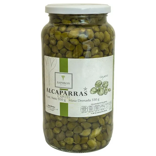 Alcaparra masa drenada 500 g y 950 g con líquido, pieza