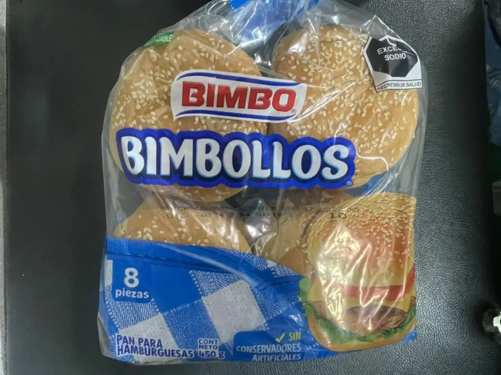Pan para hamburguesa 450 gr 8 pz, bimbollo bimbo, bolsa