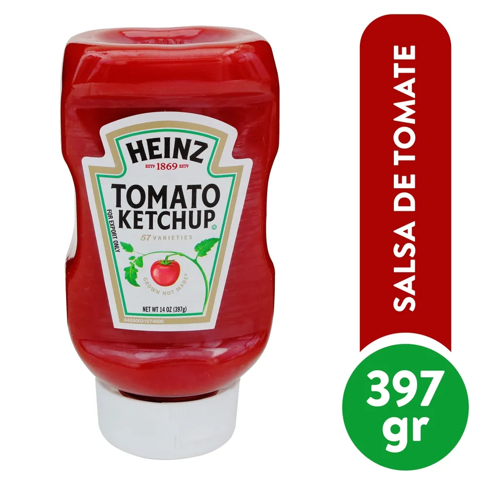 Ketchup apachurrable 397 grs, Heinz, pieza