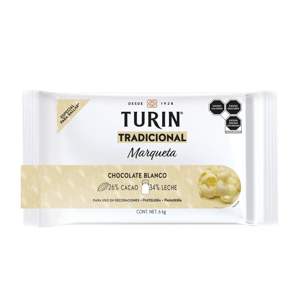 Chocolate marqueta blanco, Turín, barra