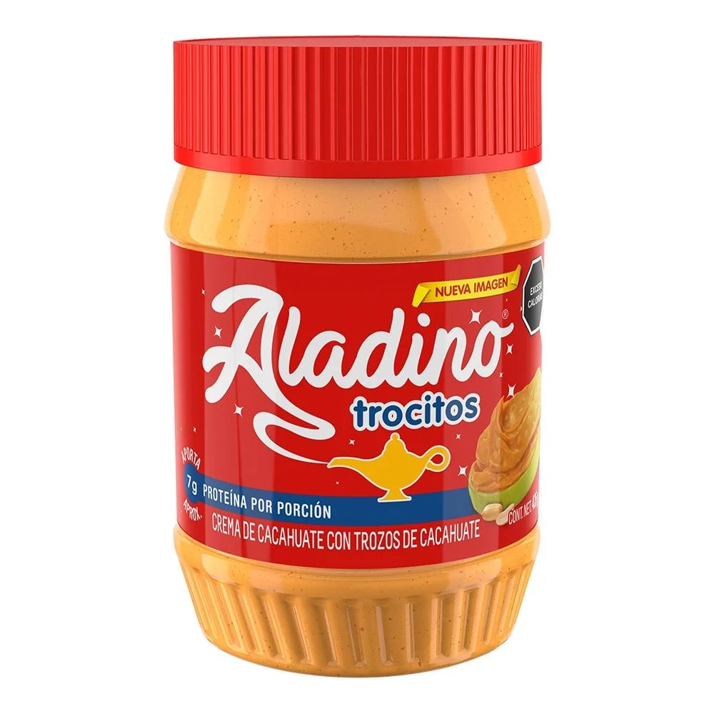 [406] Crema de cacahuate 340 grs, aladino, bote