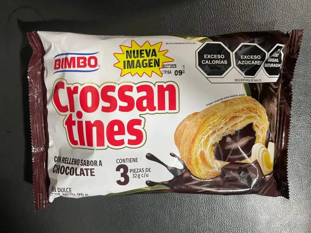 Crossantines relleno de chocolate 32, bimbo, pieza