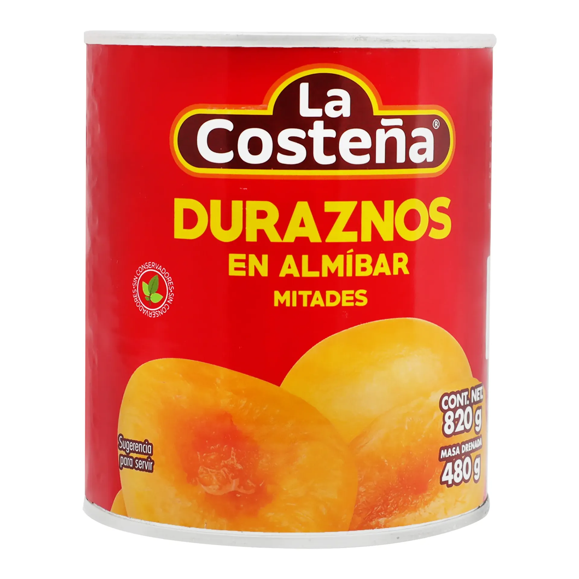 Durazno mitades costeña de 820 gramos, pieza
