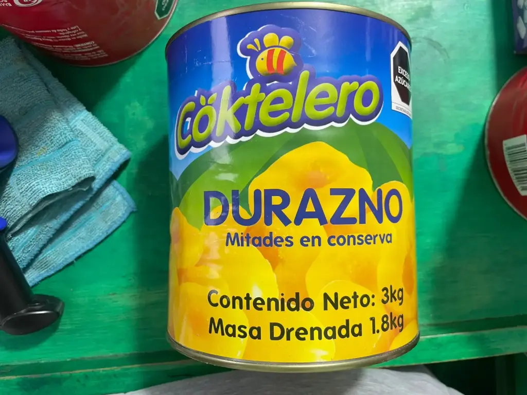 Durazno mitades, coktelero, 3 kg, lata