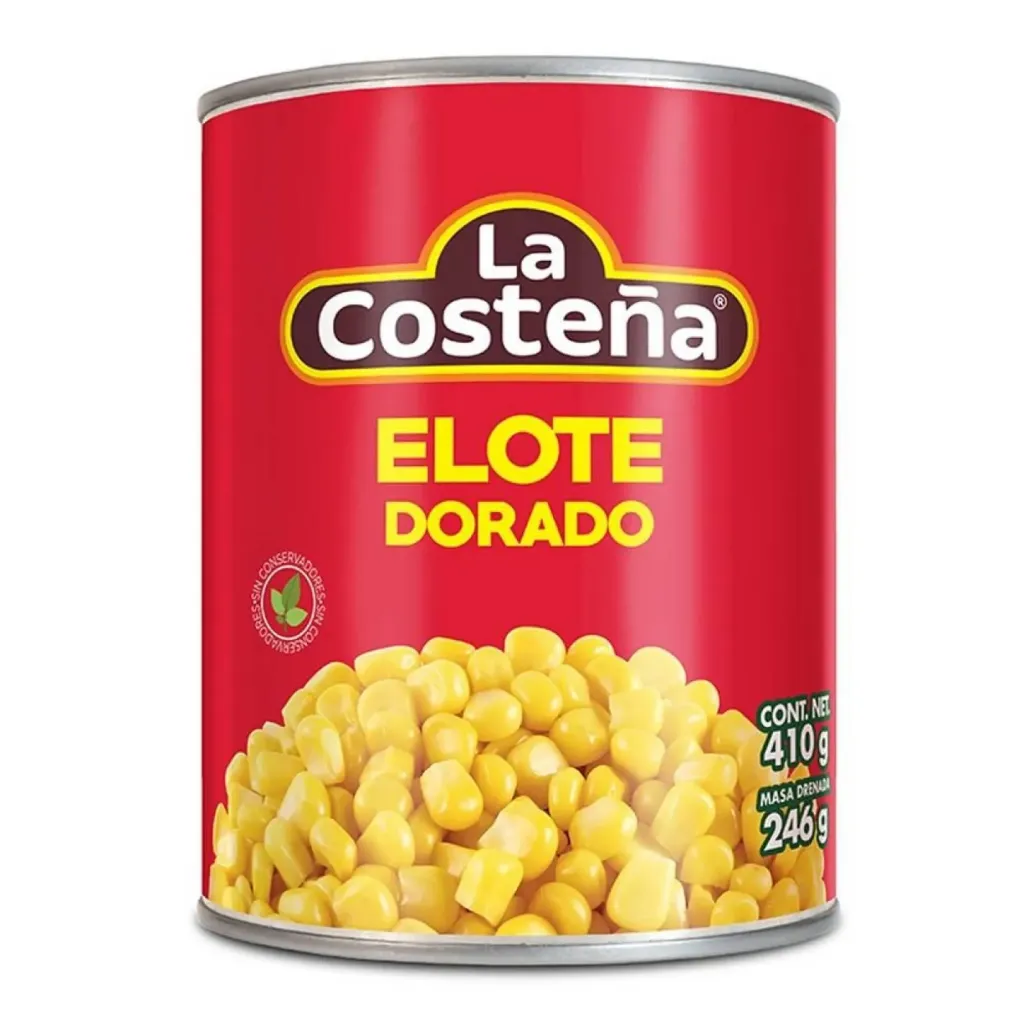 Elote dorado 410 grs, la costeña, lata