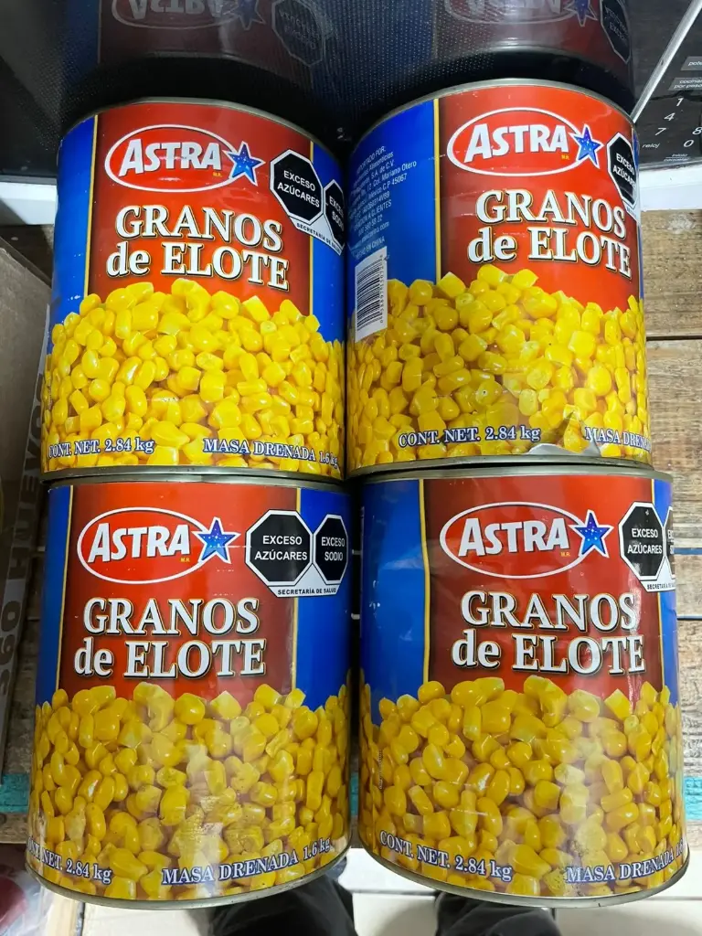 Elote en granos 2.84kg, astra, lata