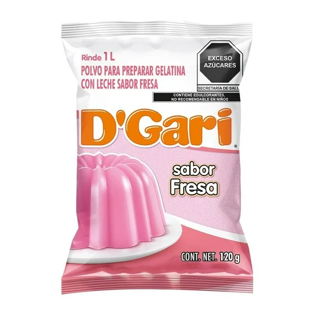 Gelatina de leche sabor fresa 120g, d gari, pieza
