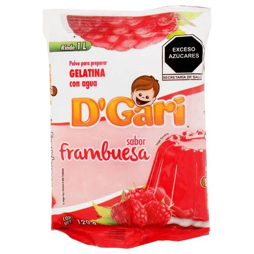 Gelatina d gari frambuesa, 120gr, pieza