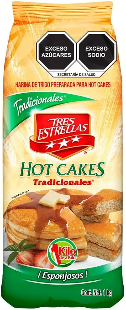 Harina hot cakes, tres estrellas, kilo