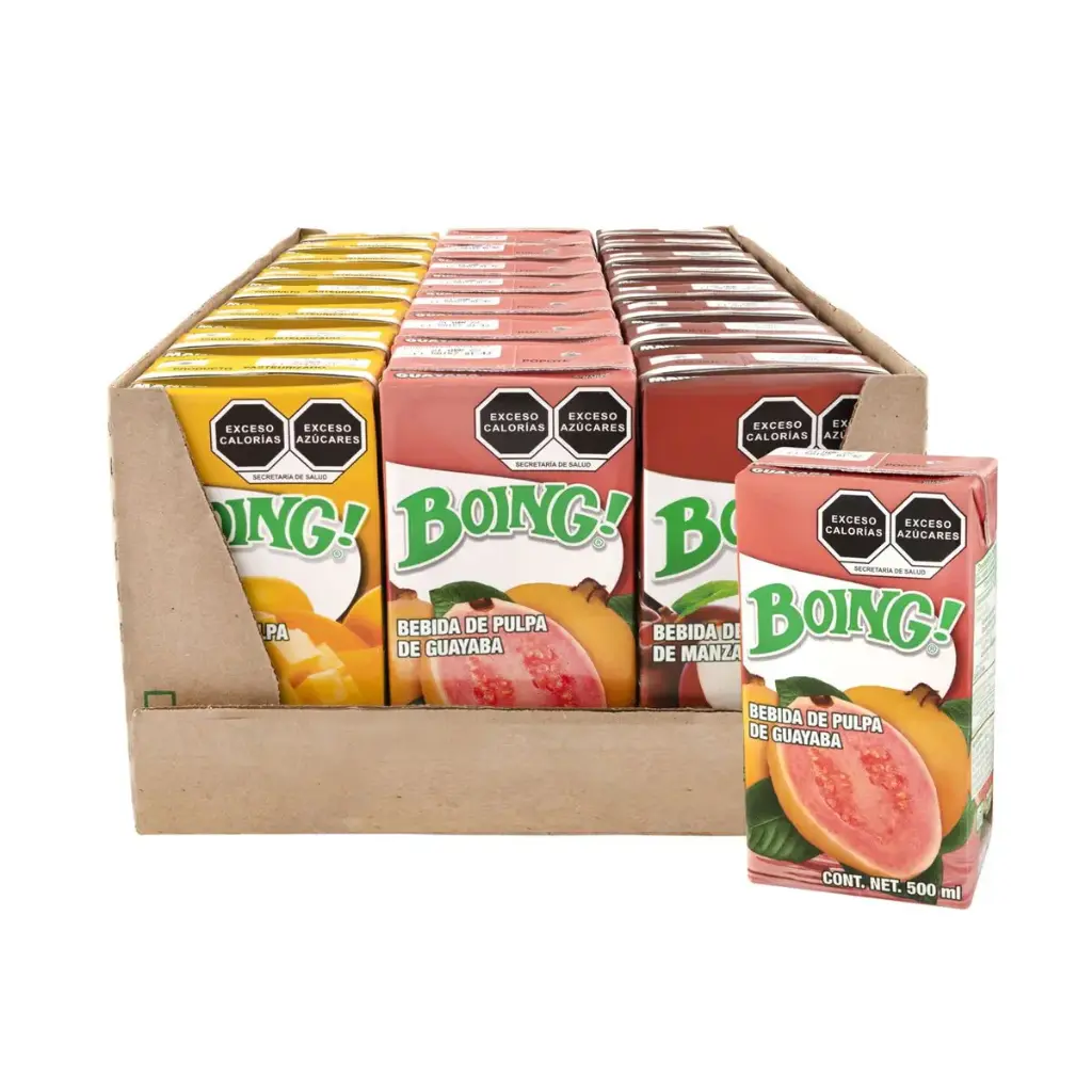 Jugos surtidos 500 ml 24 pz, boing, caja