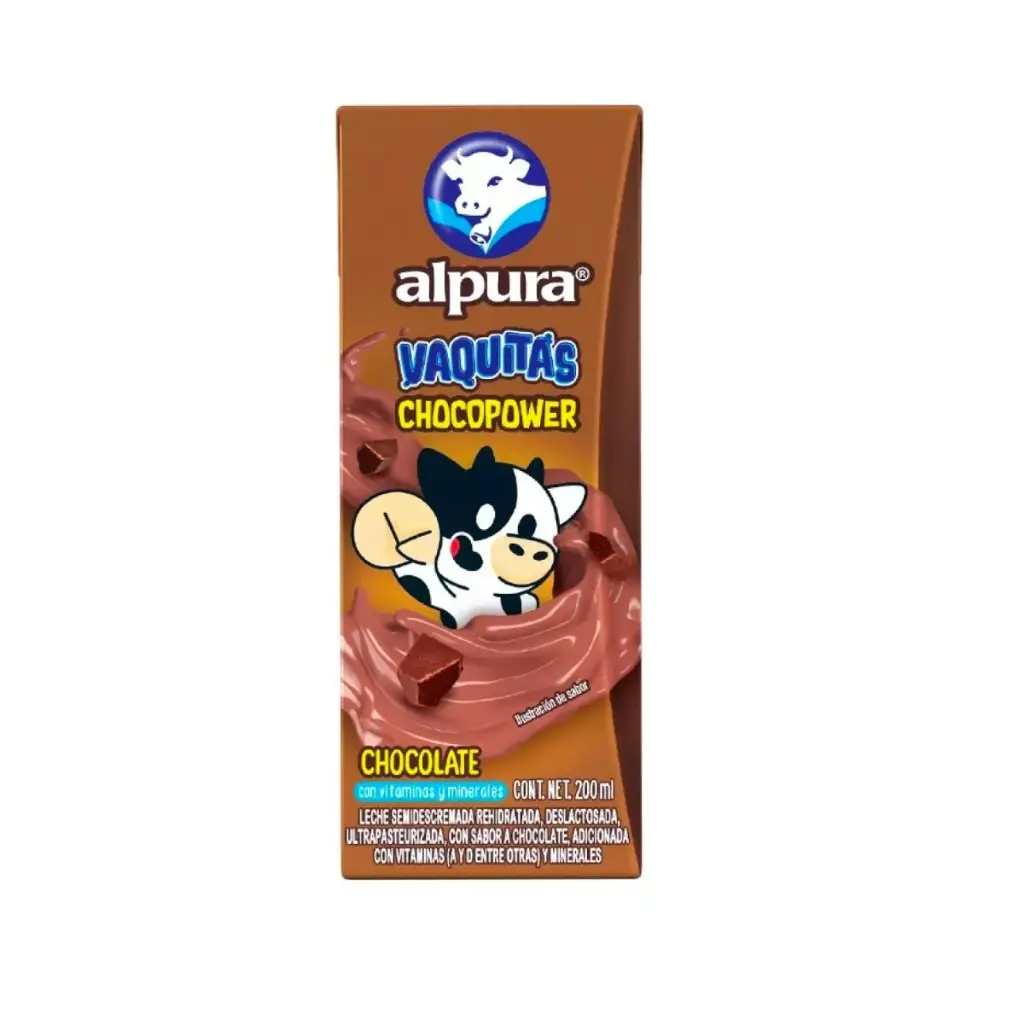 Leche sabor chocolate de 200 ml, alpura, pieza