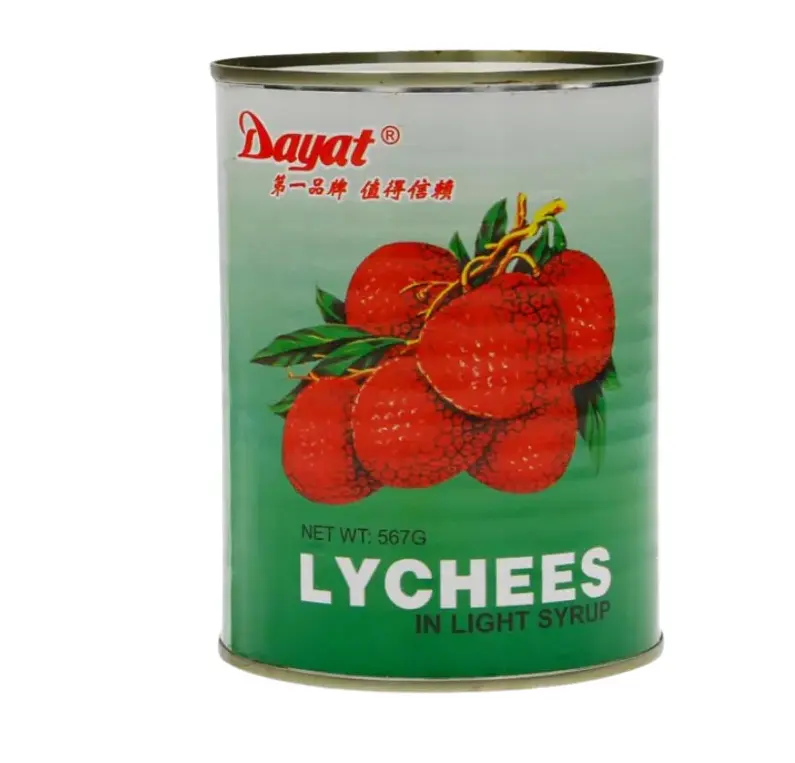 Lychees en lata 567 gr, dayat, lata