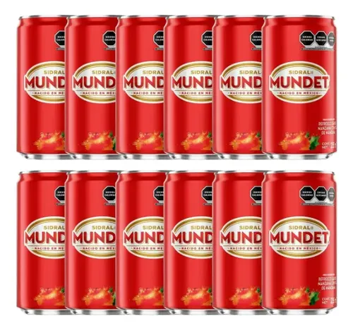 [698] Refresco Manzana, 355ml 12 pz, sidral mundet, caja