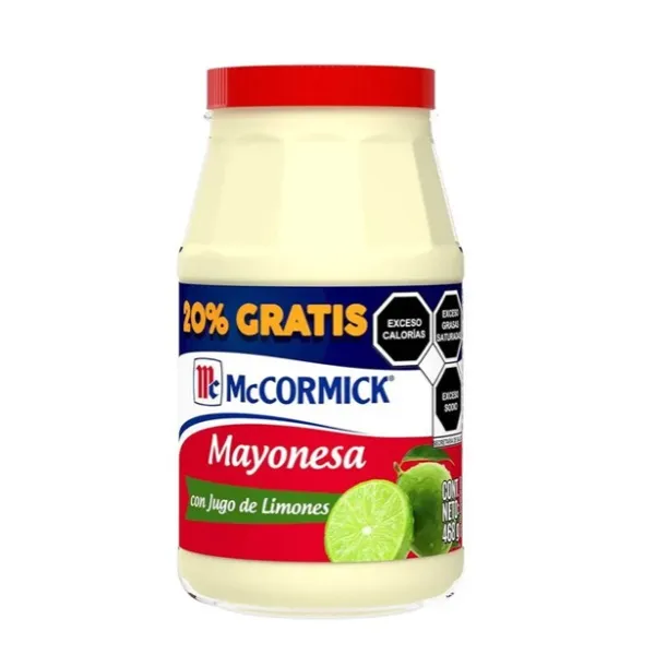 Mayonesa con limon de 468grs, Mccormick, pieza