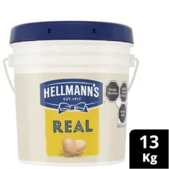 Mayonesa 13 kg, real hellmanns, cubeta