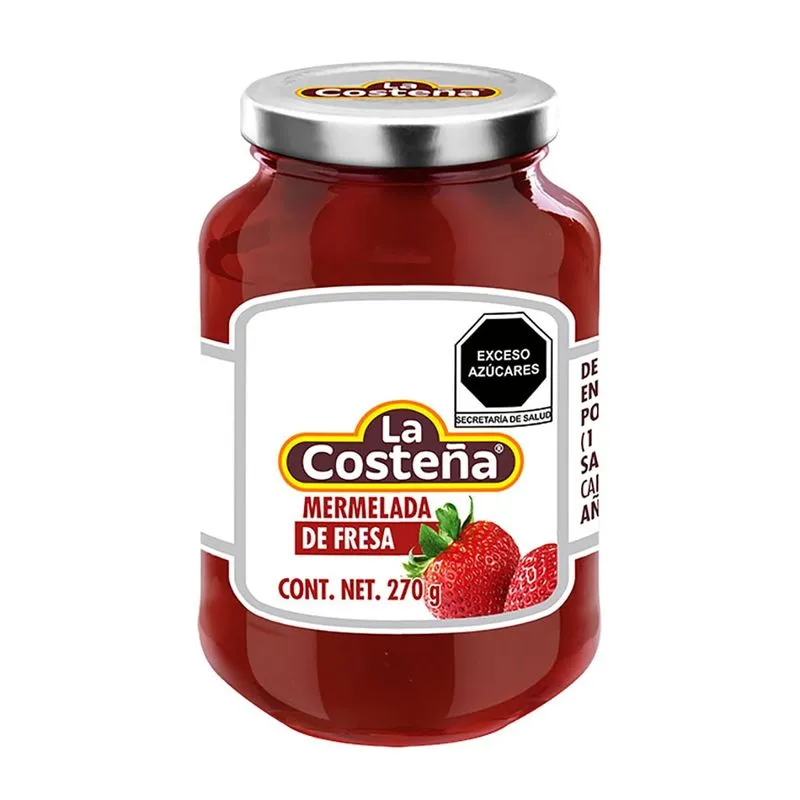 Mermelada de fresa 270gr, La Costeña, pieza