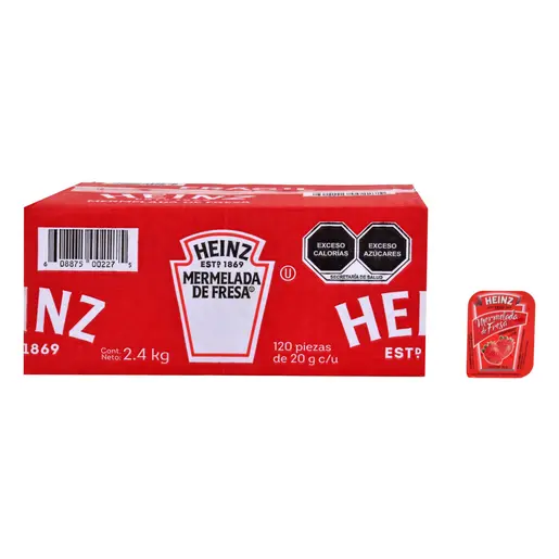 [730] Mermelada fresa heinz 20 g, 120 unidades, caja