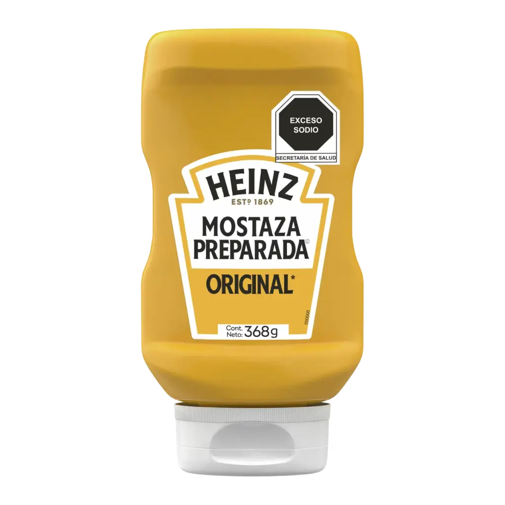 Mostaza Original apachurrable 368g, heinz, pieza