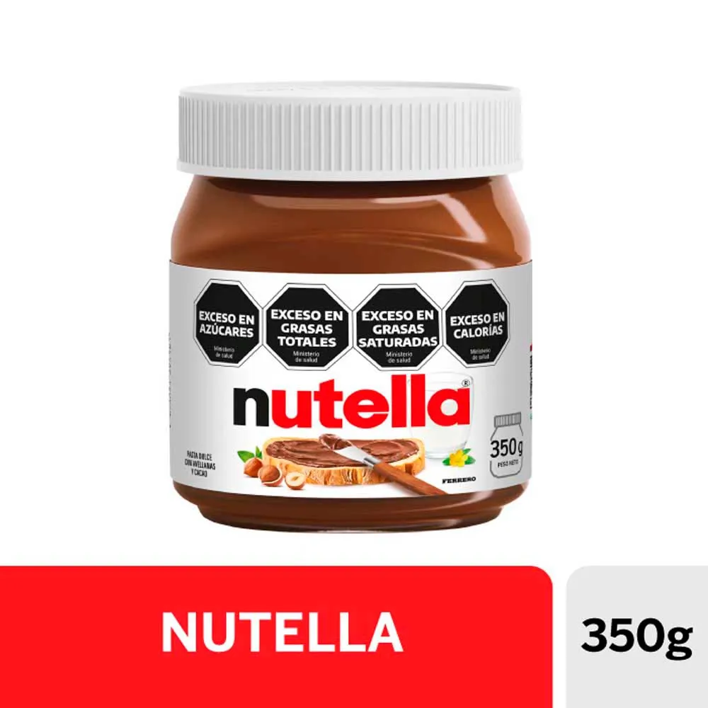 Crema de avellana de 350 gramos, Nutella, frasco