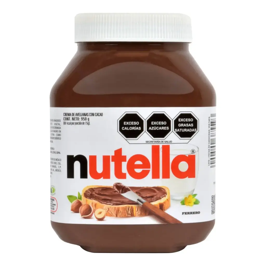 Crema de avellana de 950gr, Nutella, pieza