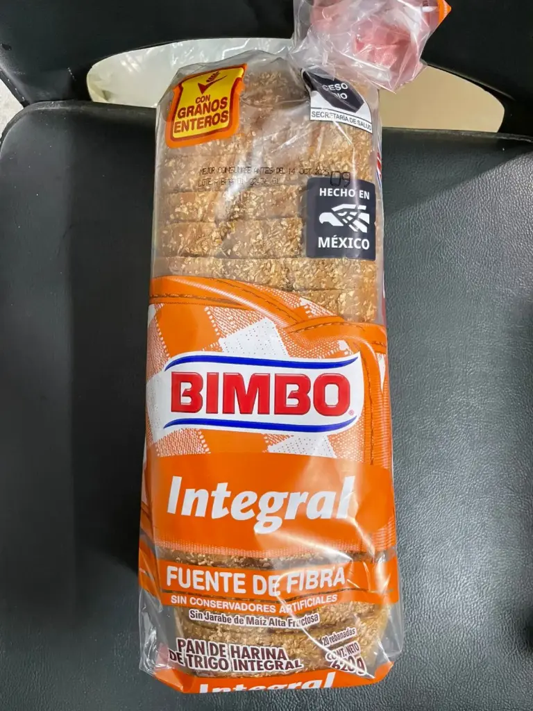 Pan integral grd 620 g, bimbo, paquete