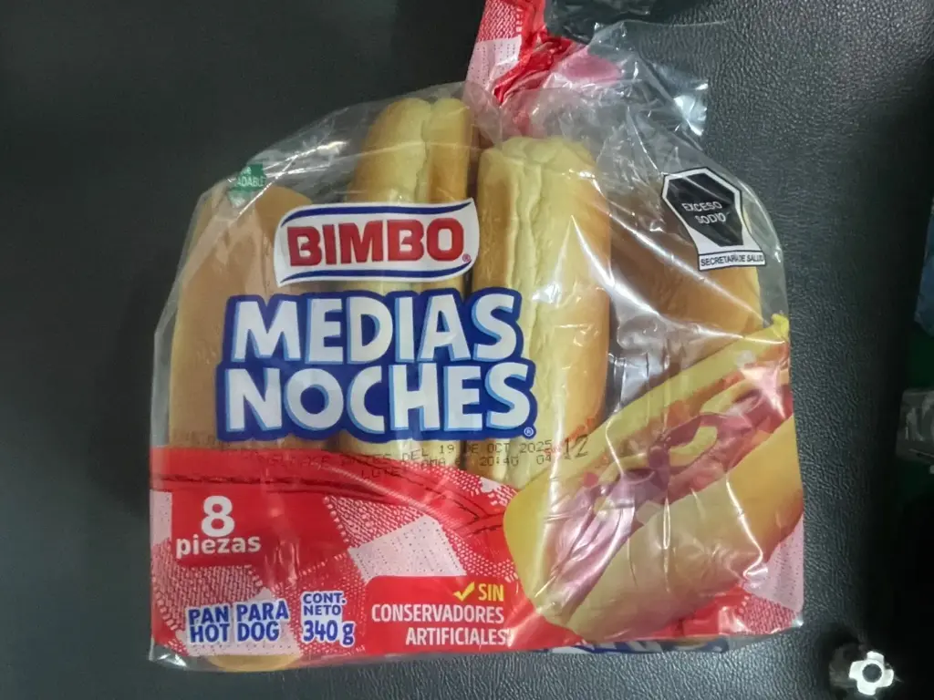 Pan de hot dog medias noches 340 g 8 pz, bimbo, bolsa