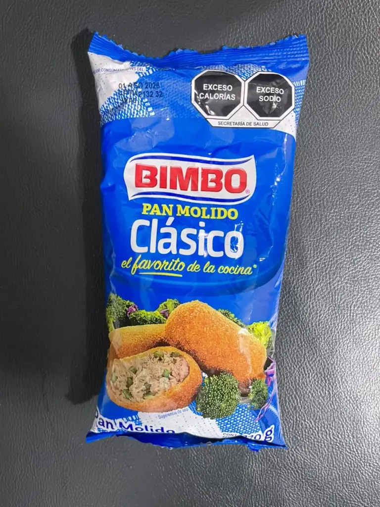 Pan molido clasico de 252 gramos, bimbo, pieza