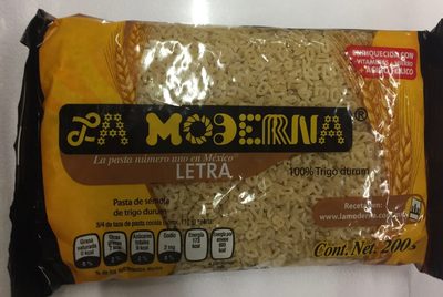 Pasta de letras la moderna, 200gr, pieza