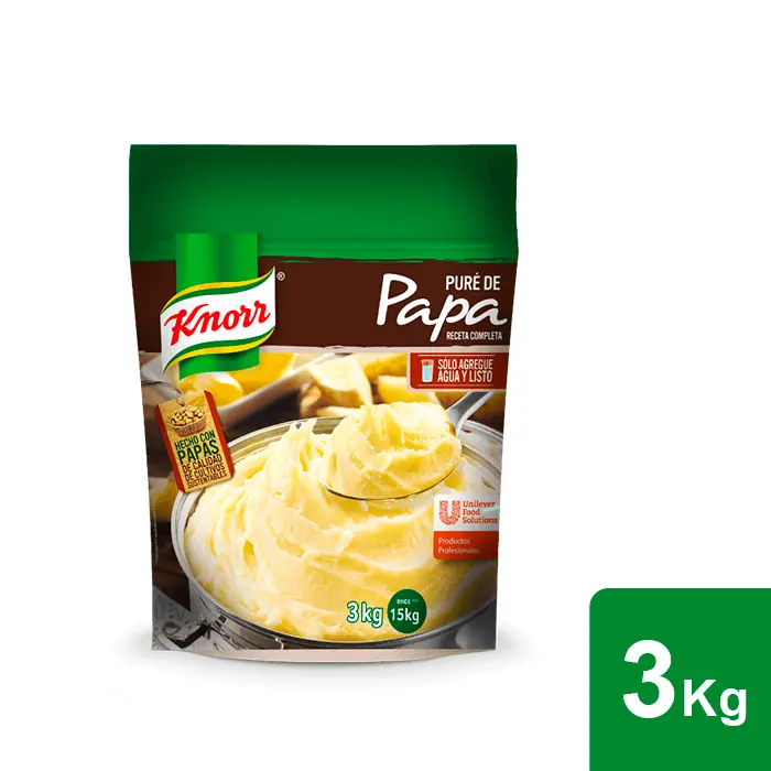 Puré de papa dec 3 kg 4 pz, knorr, caja