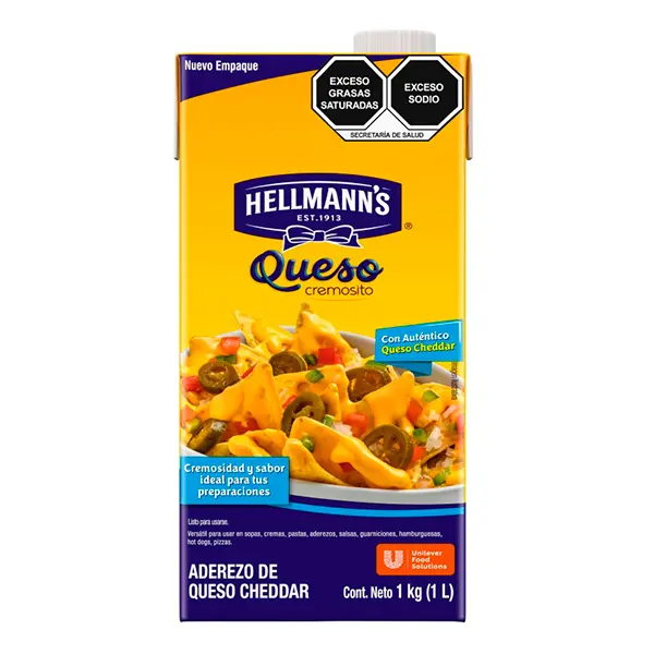 Salsa de queso cheddar, Hellman's, kilo