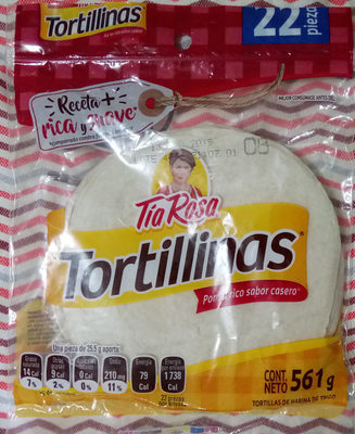 Tortilla tia rosa, 22 piezas, paquete