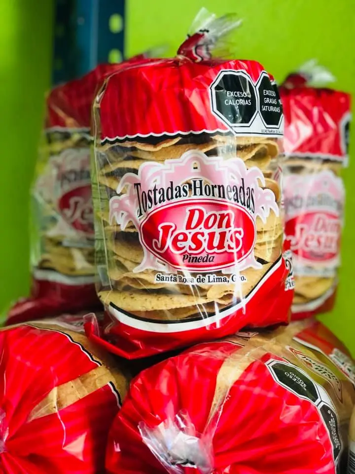 Tostadas artesanales chalupitas 50pz, don jesus, bolsa