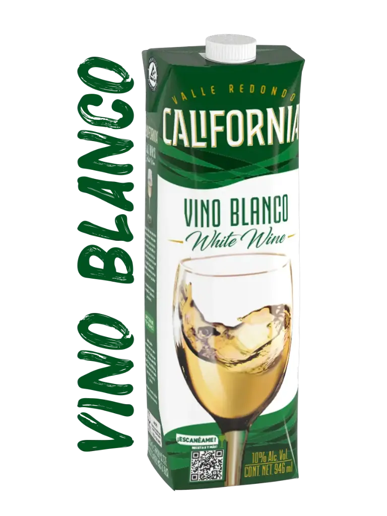Vino blanco 946ml, california, litro
