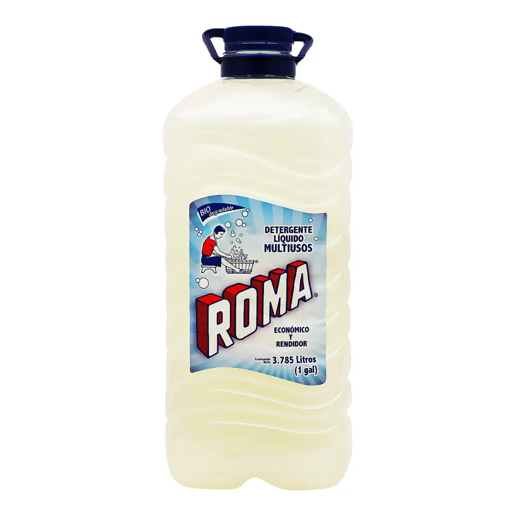 Detergente liquido de 3.7 lt multiuso, roma, galon