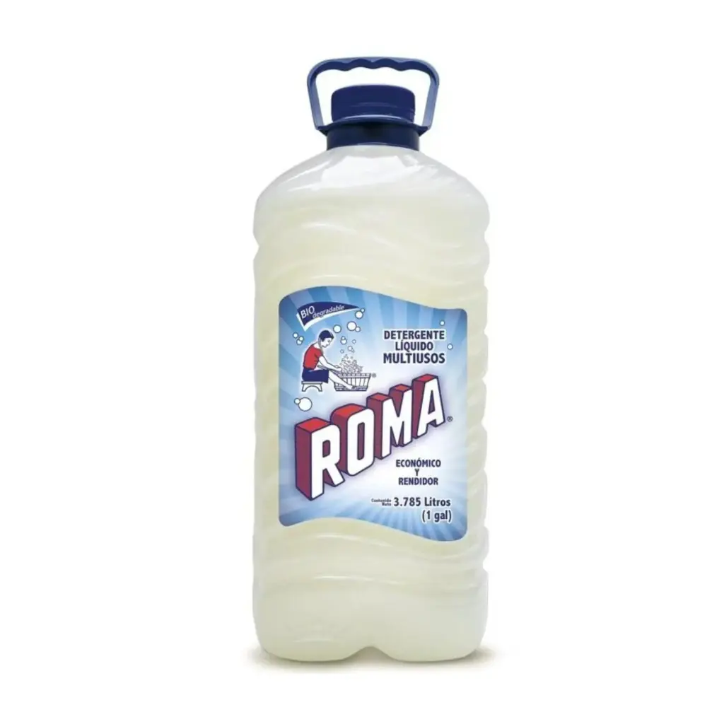 Detergente liquido 3.7lt para ropa, roma, galon