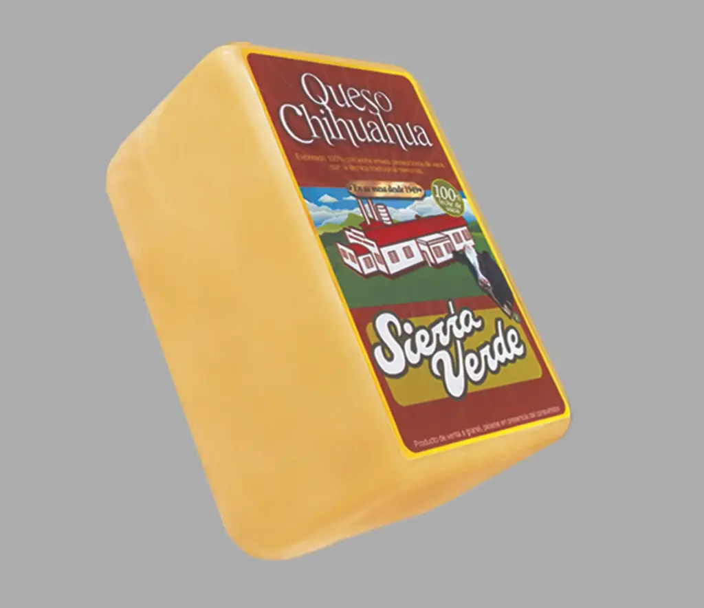 Queso chihuahua, sierra verde (mas de 20 barras), barra