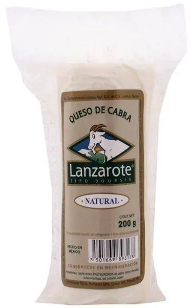 Queso de cabra natural 200grs, lanzarote, pieza