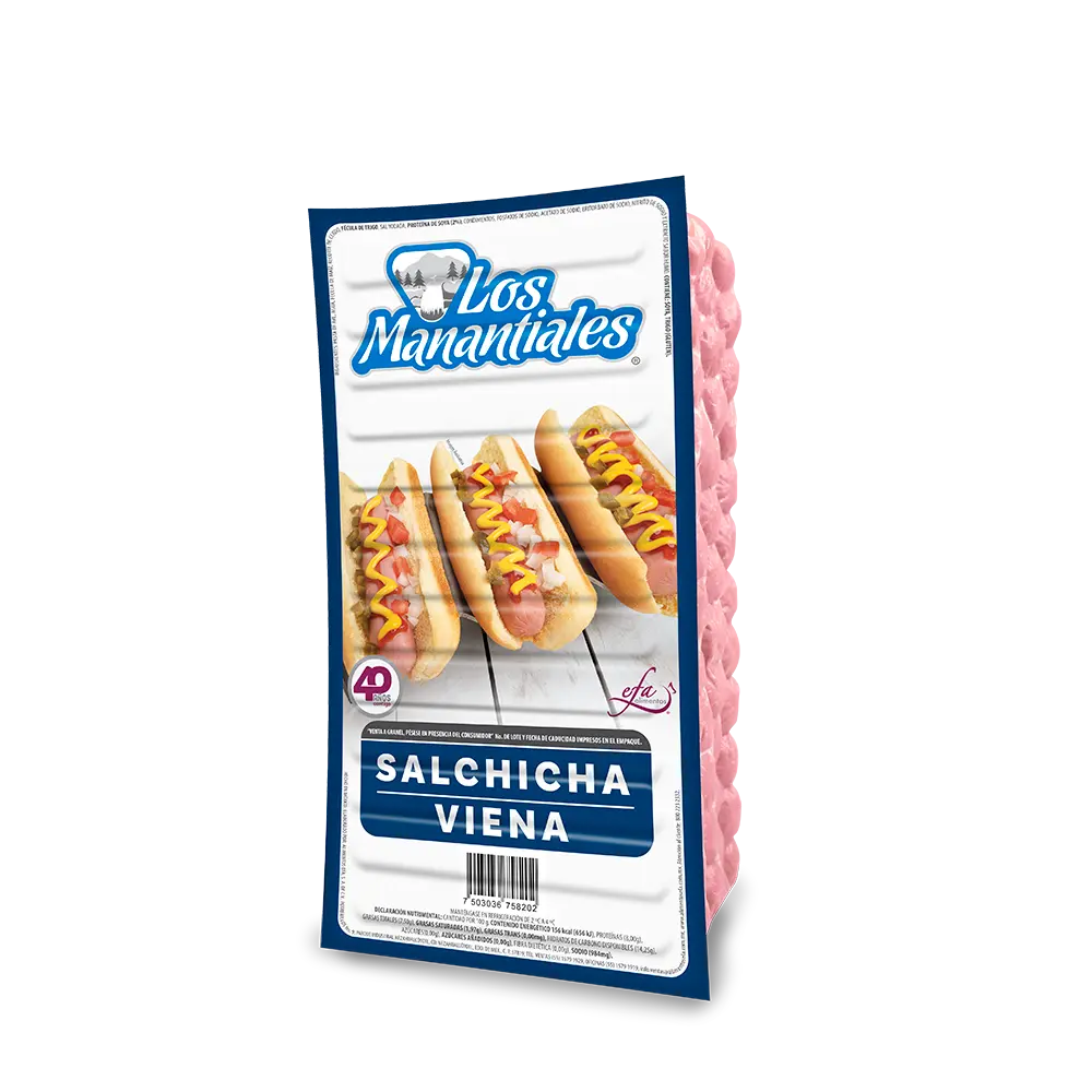 Salchicha viena de aprox 3kg, los mantiales, pieza