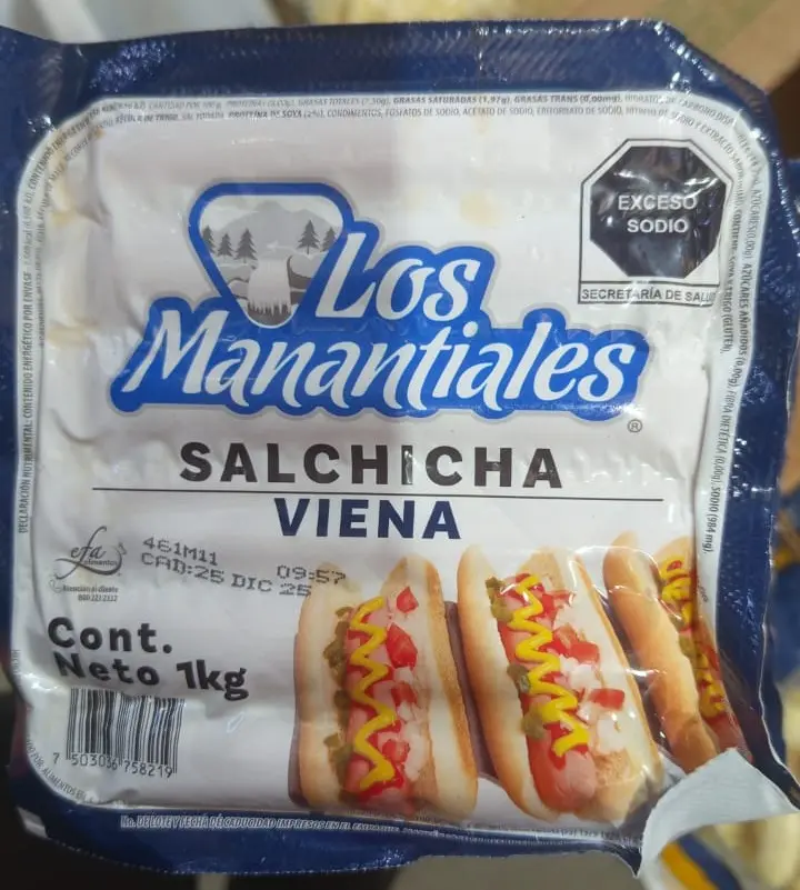 Salchicha viena, los manantial, kilo