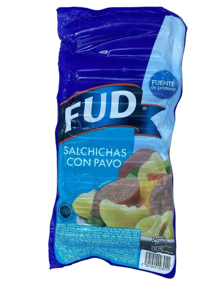 Salchichas de pavo 2.2 kg, fud, paquete