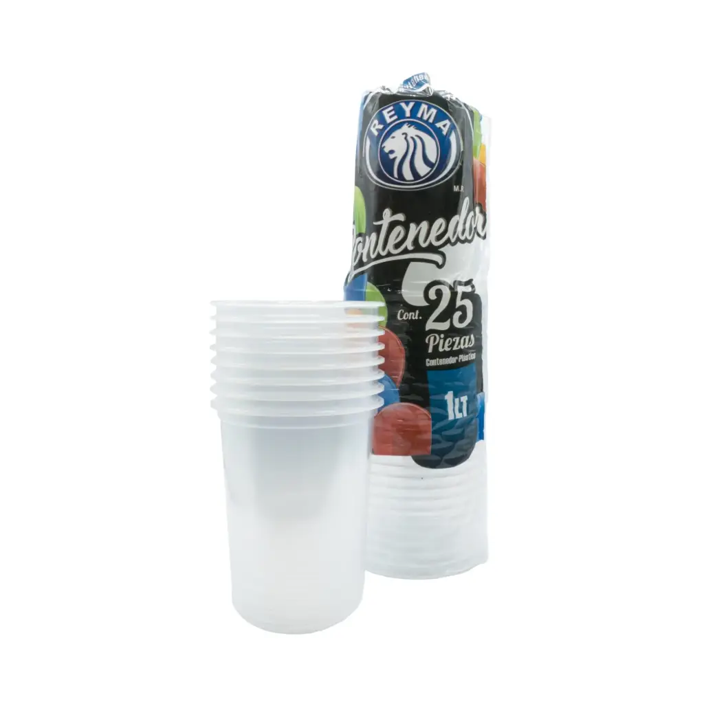 Container de litro 25 pz, reyma, paquete